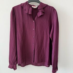 100% Silk Button-Up Blouse